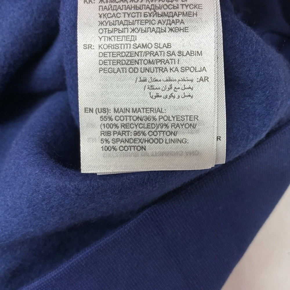 Adidas Big & Tall Blue Pullover Hoodie Sweatshirt Men's Size LT KD4748